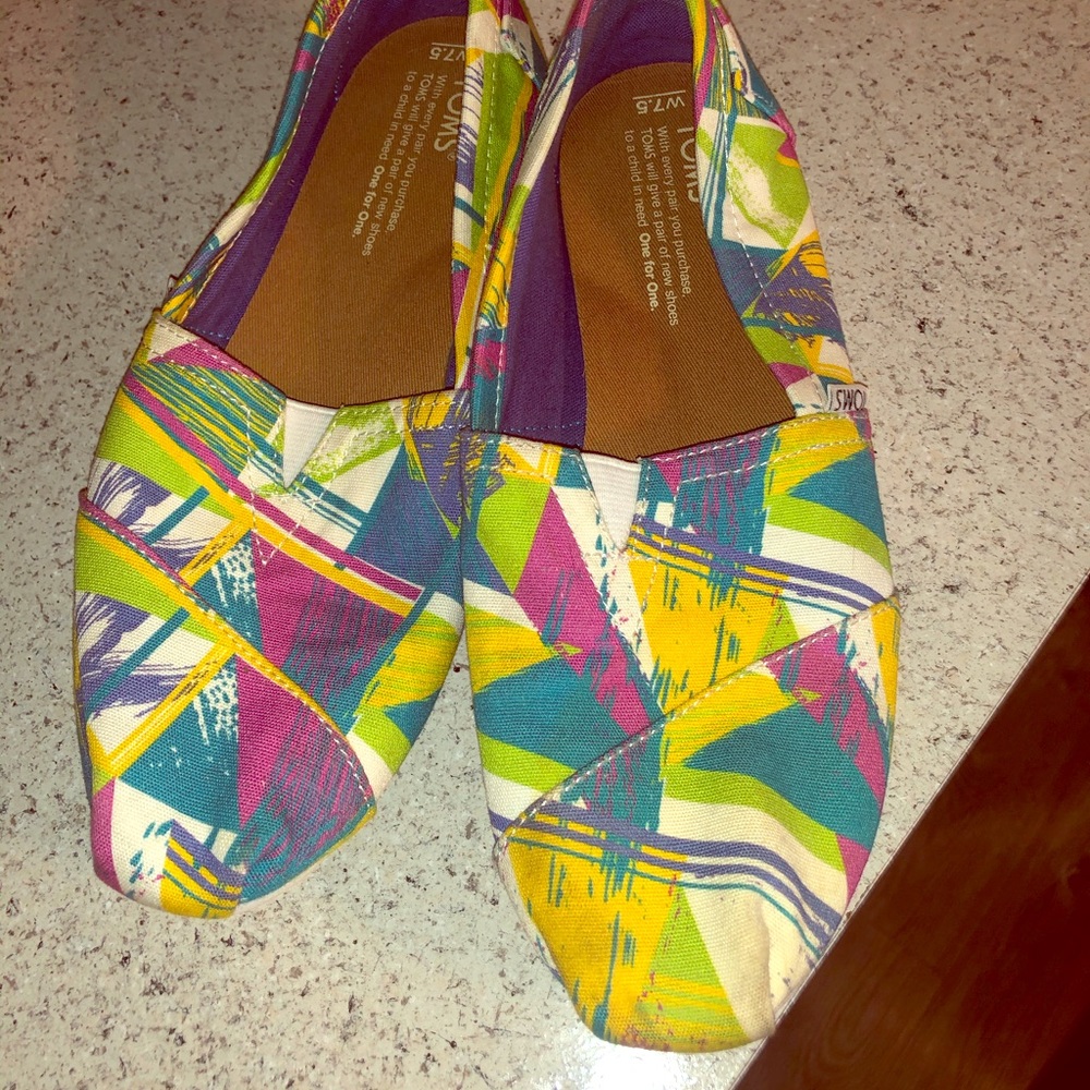 Toms bright canvas shoes
